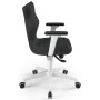 Elegancki fotel do biura antracytowy Perto White DC17 Entelo
