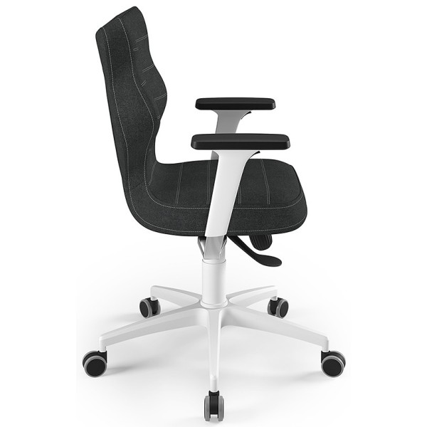 Elegancki fotel do biura antracytowy Perto White DC17 Entelo