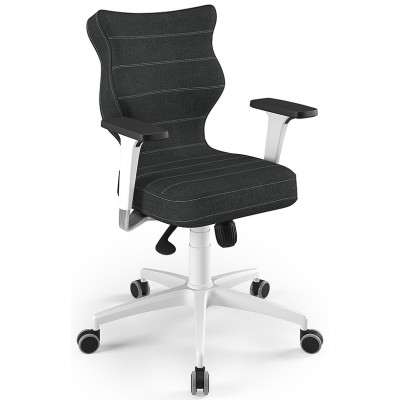 Elegancki fotel do biura antracytowy Perto White DC17 Entelo