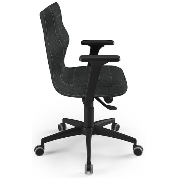 Stylowy fotel do biura antracytowy Perto Black DC17 Entelo